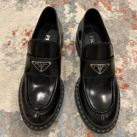 Prada Leather Loafers - Picture 1 of 4